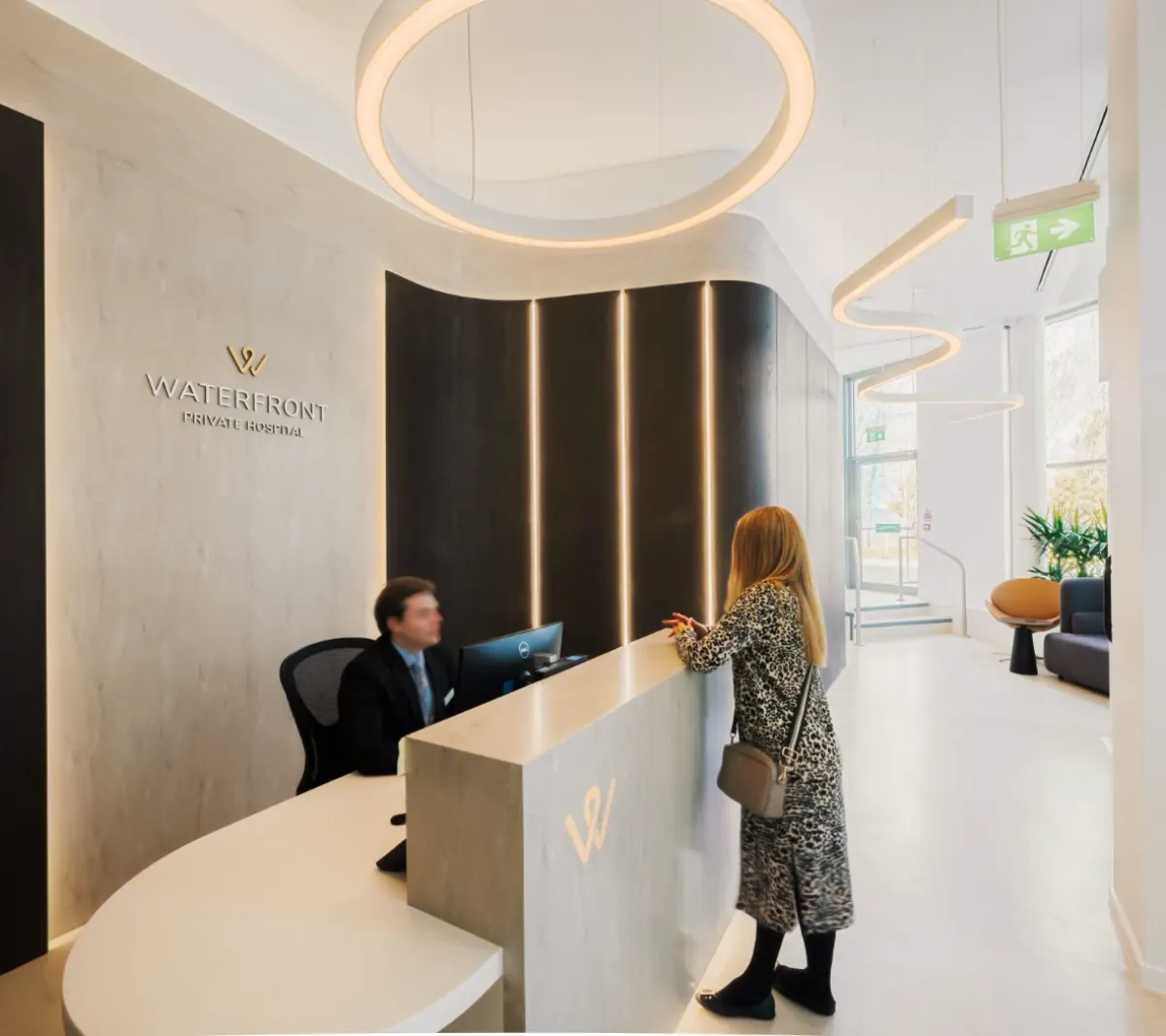 Reception and arrivals area at the SkinSurgeons Edinburgh hospital